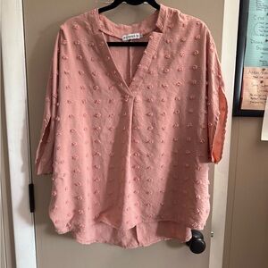 Lush Blush Pink Textured Blouse